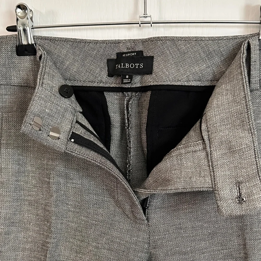 Talbots Newport Stretch Classic Trouser Unlined Gray 8
